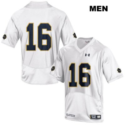 Notre Dame Fighting Irish Men's Noah Boykin #16 White Under Armour No Name Authentic Stitched College NCAA Football Jersey GIK4899EK